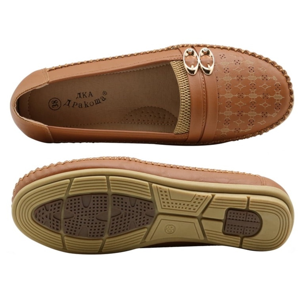 Apakowa Womens Loafers Rubber Sole Slip On Walking Flats Casual Moccasins